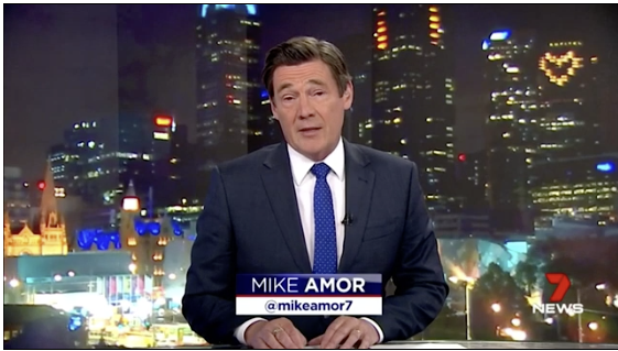 Mike Amor from Channel 7 live